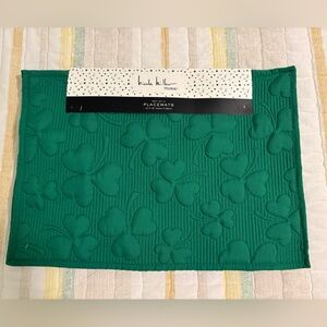 Nicole Miller Green Quilted Clover Placemat - Set of 4
